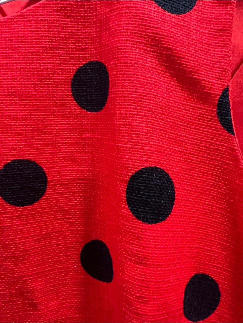 J. Crew Ladies Red Polka Dot Sleeveless Dress - Picture 3 of 6